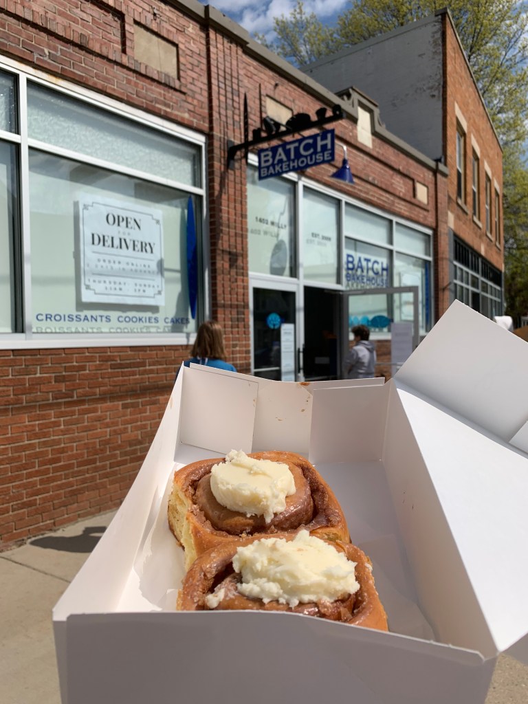 cinnamon roll at batch bakehouse