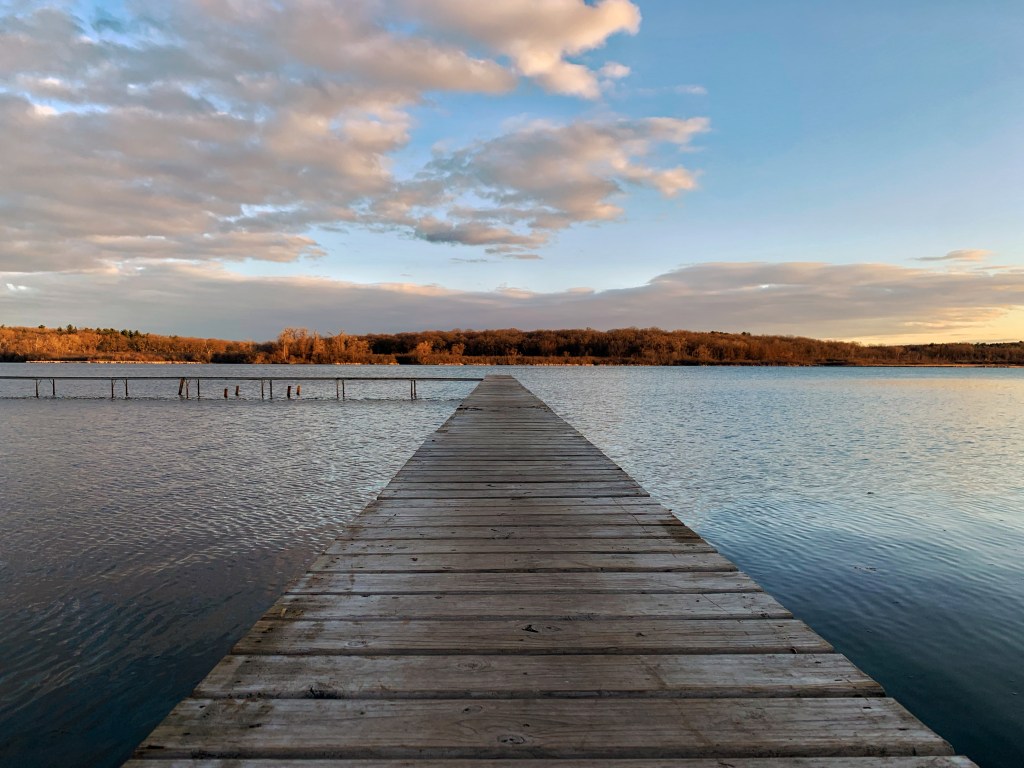 view from dock at wingra park